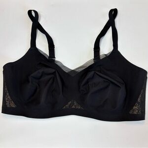 Honeylove Black Full Coverage Bra Smooth Everyday Comfort 2X (42 C/D)